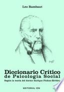 Diccionario Crítico de Psicología Social