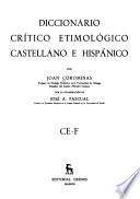 Diccionario crítico etimológico castellano e hispánico