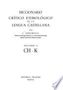 Diccionario crítico etimológico de la lengua castellana