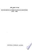 Diccionario de autores teatrales argentinos, 1950-1980