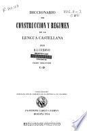 Diccionario de construcción y régimen de la lengua castellana: C-D