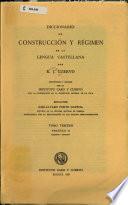 Diccionario de construcción y régimen de la lengua castellana: E-H