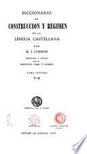 Diccionario de construcción y régimen de la lengua castellana: O-Q