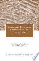 Diccionario de creencias y tradición oral de Nuevo León