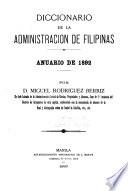 Diccionario de la administración de Filipinas