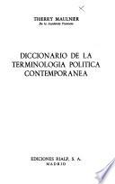 Diccionario de la terminologia politica contemporanea