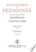 Diccionario de pedagogía, publicado bajo la dirección de Luis Sánchez Sarto