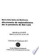 Diccionario de regionalismos de la provincia de San Luis