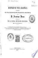 Diccionario de voces aragonesas precedido de una introducción filológico-histórica