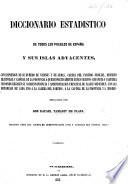 Diccionario estadistico de todos los pueblos de España y sus islas adyacentes, etc