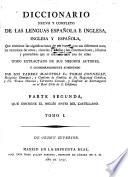 Diccionario nuevo de las dos lenguas espanõla é inglesa: t. 1-2. El castellano antes del inglés