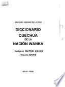 Diccionario quechua de la Nación Wanka
