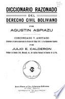 Diccionario razonado del derecho civil boliviano