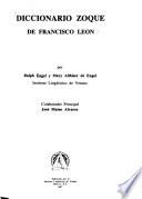 Diccionario zoque de Francisco León