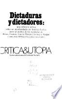 Dictaduras y dictadores
