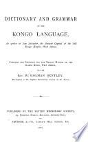 Dictionary and Grammar of the Kongo Language