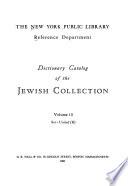 Dictionary Catalog of the Jewish Collection