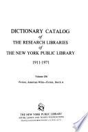 Dictionary Catalog of the Research Libraries of the New York Public Library, 1911-1971