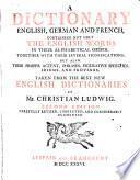 Dictionary English, German and French