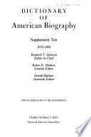 Dictionary of American Biography