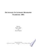 Dictionary of Literary Biography Yearbook
