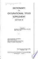 Dictionary of Occupational Titles