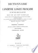 Dictionnaire de l'ancienne langue française, et de tous ses dialectes du IXe au XVe siècle