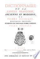 Dictionnaire de la langue françoise, ancienne et moderne