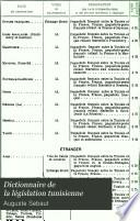 Dictionnaire de la législation tunisienne