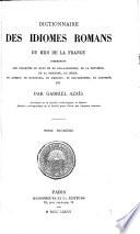 Dictionnaire des idiomes romans du Midi de la France