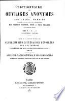 Dictionnaire des ouvrages anonymes