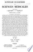 Dictionnaire encyclopédique des Sciences Médicales