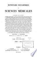 Dictionnaire encyclopédique des sciences médicales