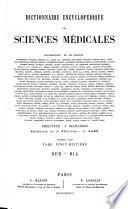 Dictionnaire encyclopédique des sciences médicales