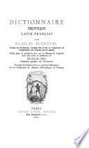 Dictionnaire érotique latin-francais. Edité pour la premiére fois sur le manuscrit original avec des notes et additions de Francois Noël