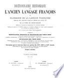 Dictionnaire Historique de l'Ancien Langage François, etc