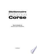Dictionnaire historique de la Corse