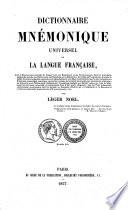 Dictionnaire mnemonique universel de la langue française