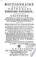 Dictionnaire raisonné universel d'histoire naturelle;