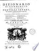 *Dictionnaire universel de commerce