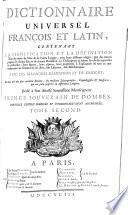 Dictionnaire universel françois et latin