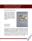 Didáctica para seminario de tesis... El protocolo de la investigación