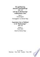 Die Ausbürgerung deutscher Staatsangehöriger 1933-45 nach den im Reichsanzeiger veröffentlichten Listen: Namensregister