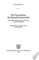 Die Faszination der Sprachwissenschaft