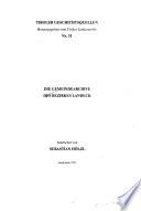 Die Gemeindearchive des Bezirkes Landeck