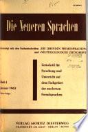 Die Neueren Sprachen