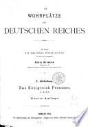 Die Wohnplätze des Deutschen Reiches