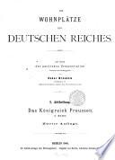 Die Wohnplätze des Deutschen Reiches