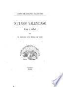 Dietario valenciano (1619 a 1632) por d. Alvaro y d. Diego de Vich