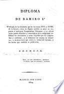 Diploma de Ramiro Io